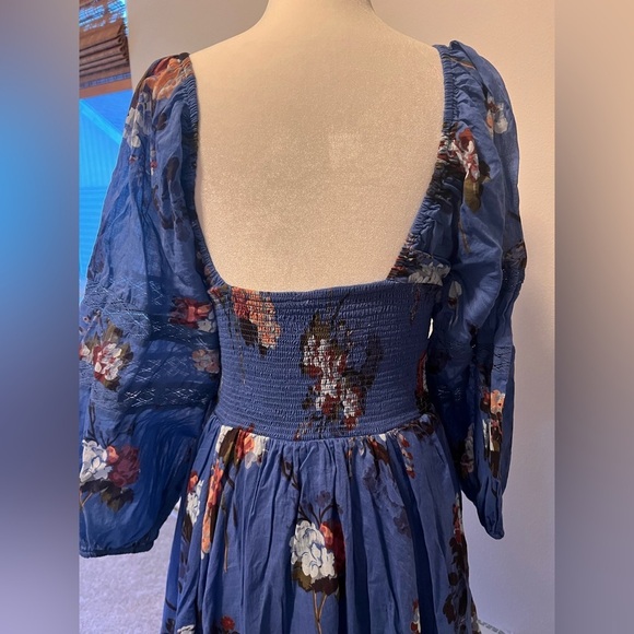 Free People Blue Floral Maxi Dress, Worn Once, Size S - Picture 5 of 9